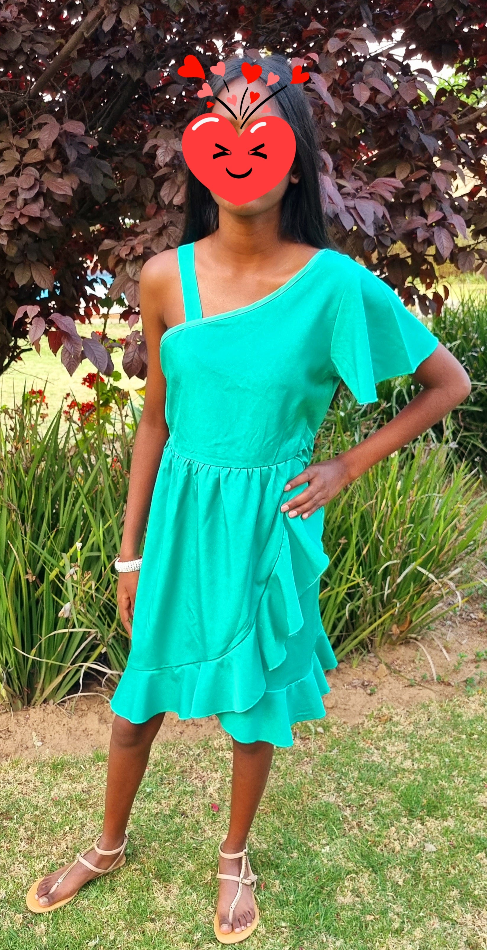 Garden ruffle wrap outlet dress